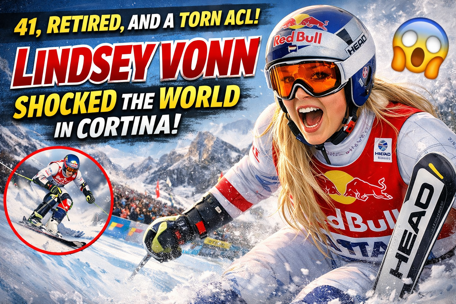 41, Retired, and a Torn ACL: Lindsey Vonn Just Shocked the World in Cortina!